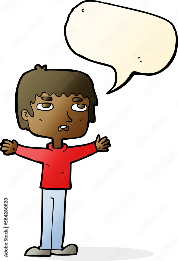 cartoon nervous man with speech bubble cartoon nervous man with speech bubble