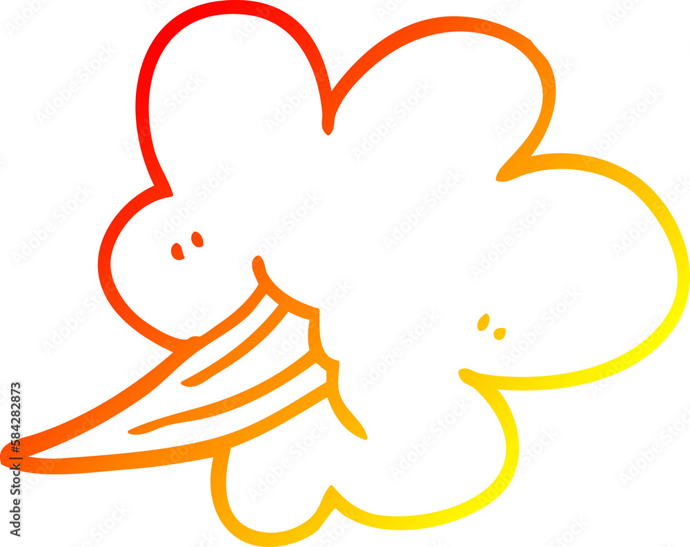 warm gradient line drawing cartoon gust of air warm gradient line drawing cartoon gust of air