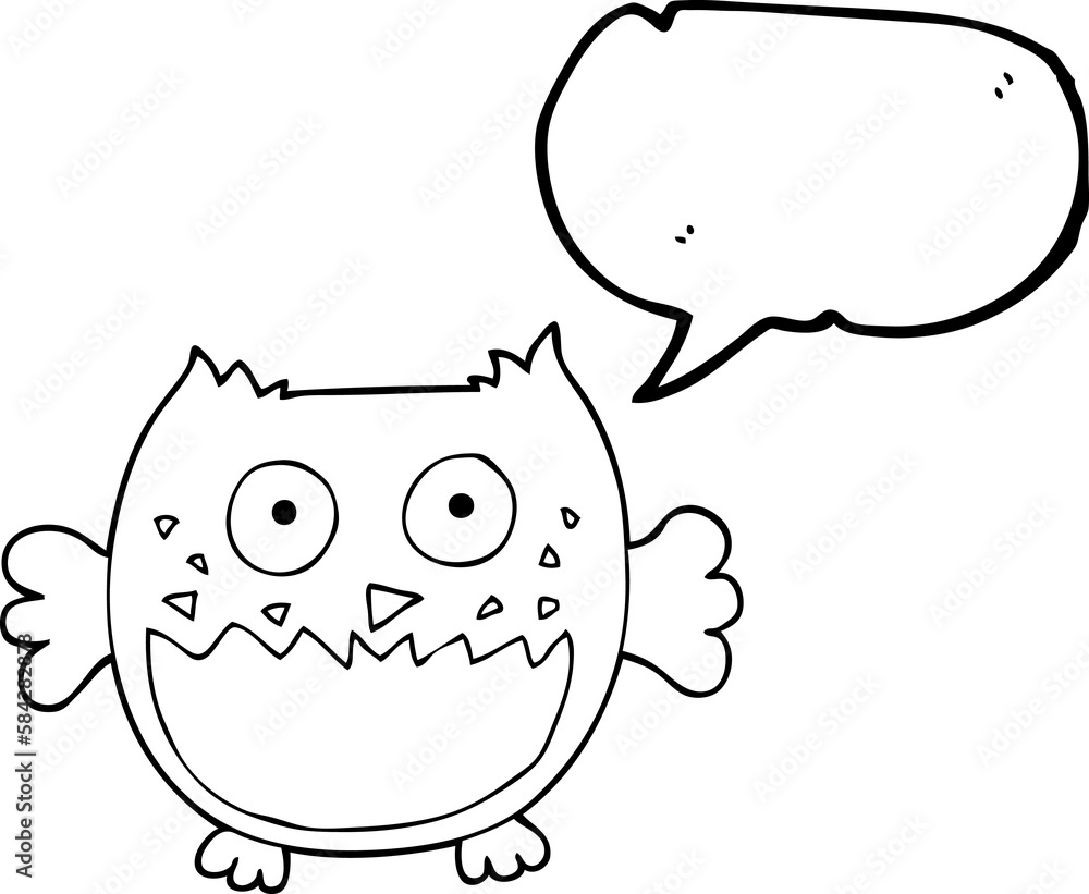 speech bubble cartoon owl speech bubble cartoon owl
