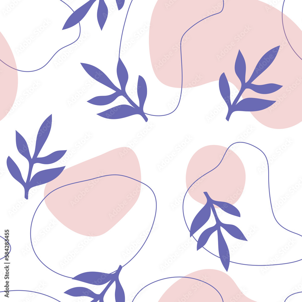Creative contemporary floral seamless pattern. Creative contemporary floral seamless pattern.