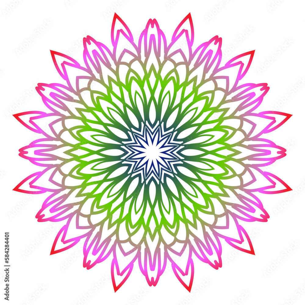 Hand drawn oriental mandala design. Hand drawn oriental mandala design.