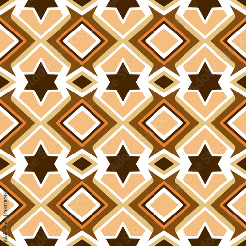 Chevron Seamless Pattern with Tribal Shape. Designed in Ikat, Aztec, Folk, Motif, Luxury Arabic Style. Ideal for Fabric Garment, Ceramics, Wallpaper. Vector Illustration.