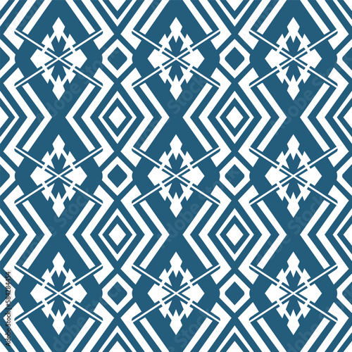 Chevron Seamless Pattern with Tribal Shape. Designed in Ikat, Aztec, Folk, Motif, Luxury Arabic Style. Ideal for Fabric Garment, Ceramics, Wallpaper. Vector Illustration.