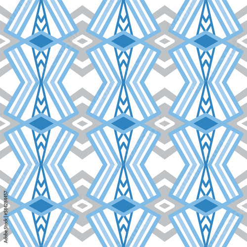 Chevron Seamless Pattern with Tribal Shape. Designed in Ikat, Aztec, Folk, Motif, Luxury Arabic Style. Ideal for Fabric Garment, Ceramics, Wallpaper. Vector Illustration.