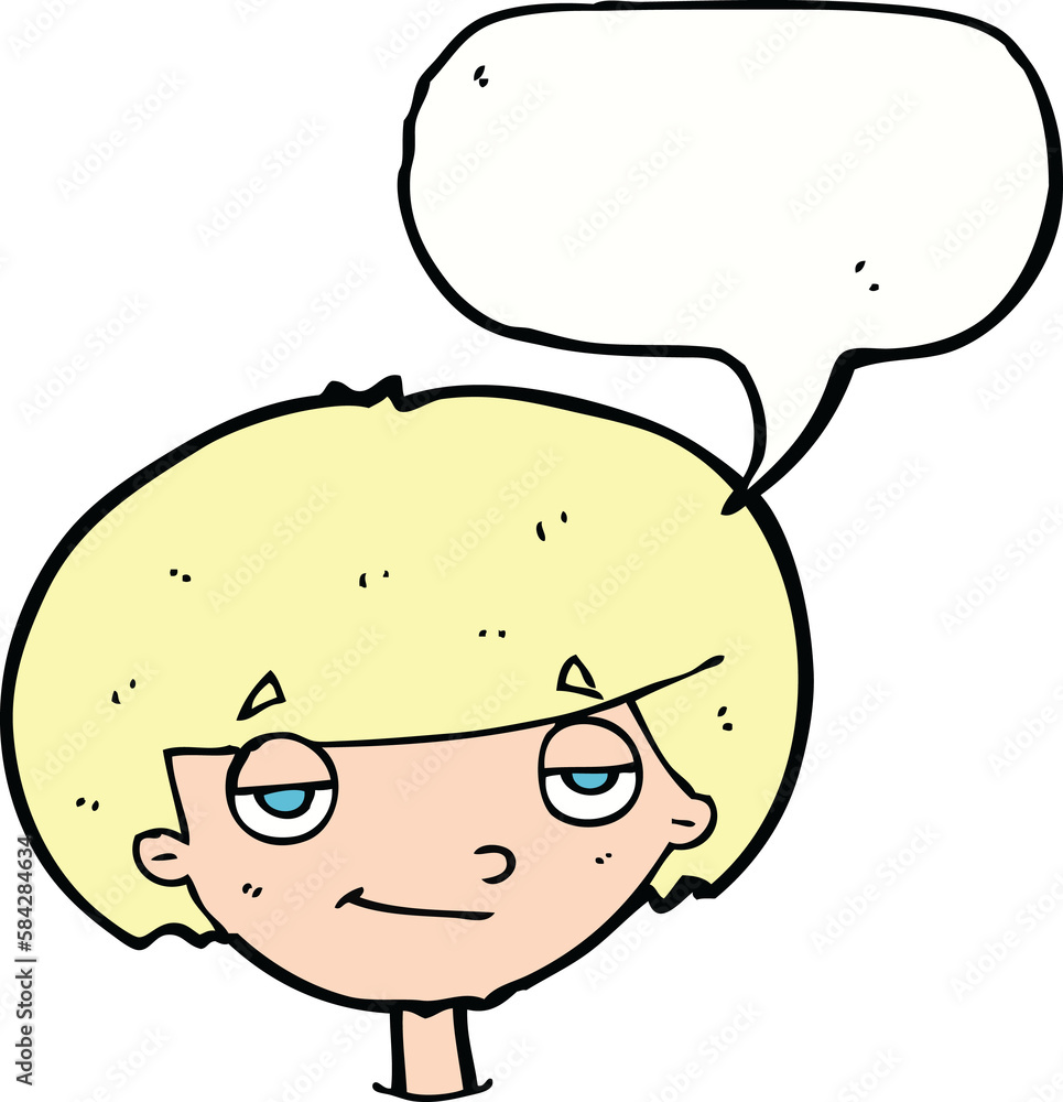 cartoon smug looking boy with speech bubble cartoon smug looking boy with speech bubble