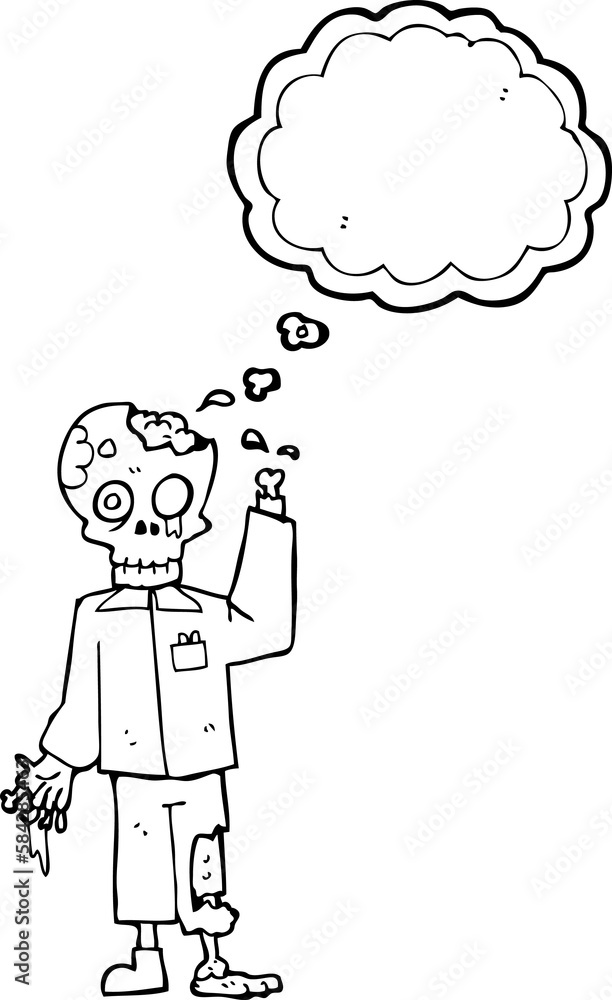 thought bubble cartoon zombie thought bubble cartoon zombie