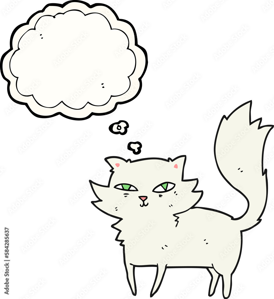 thought bubble cartoon cat thought bubble cartoon cat
