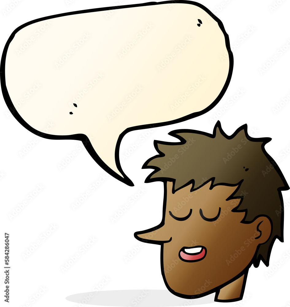 cartoon happy boy face with speech bubble cartoon happy boy face with speech bubble