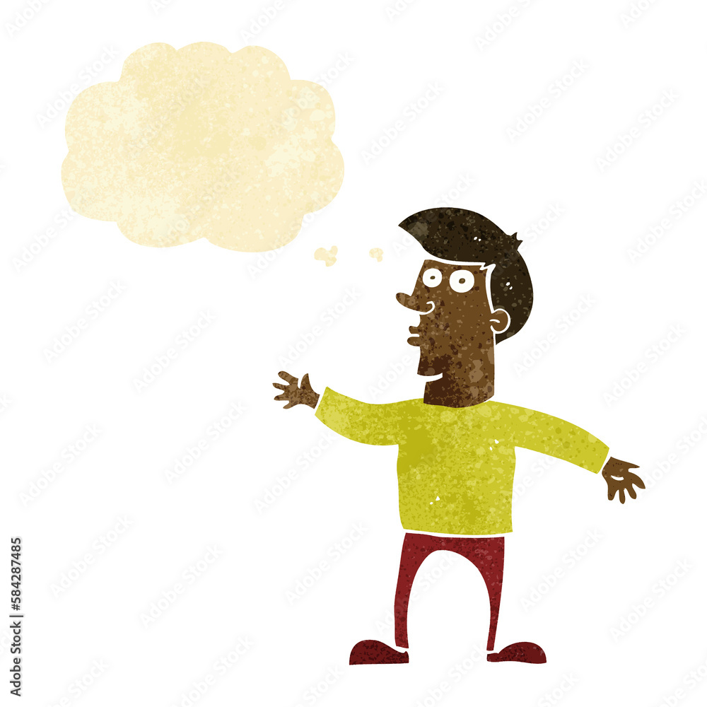 cartoon worried man with thought bubble cartoon worried man with thought bubble