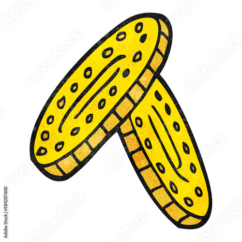 Wallpaper Mural textured cartoon coins Torontodigital.ca