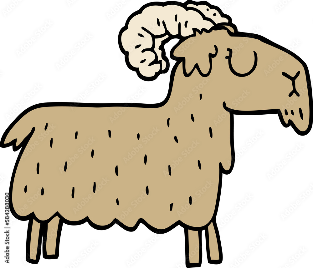 cartoon doodle stubborn goat cartoon doodle stubborn goat
