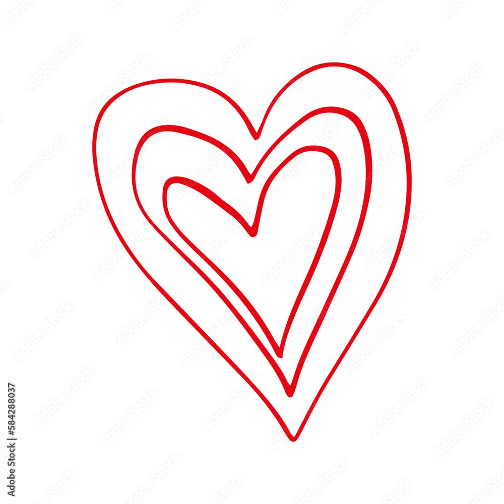 Heart in doodle style. Symbol of Valentine's Day and love. Shapes For Create Your Own Art. Abstract contemporary modern trendy vector. Design for card, print , logos, branding, mood boards, poster Heart in doodle style. Symbol of Valentine's Day and love. Shapes For Create Your Own Art. Abstract contemporary modern trendy vector. Design for card, print , logos, branding, mood boards, poster