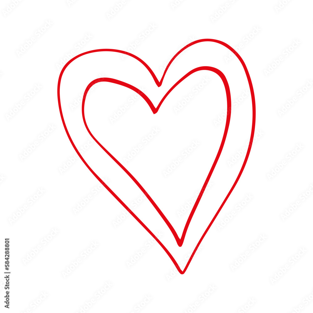 Heart in doodle style. Symbol of Valentine's Day and love. Shapes For Create Your Own Art. Abstract contemporary modern trendy vector. Design for card, print , logos, branding, mood boards, poster Heart in doodle style. Symbol of Valentine's Day and love. Shapes For Create Your Own Art. Abstract contemporary modern trendy vector. Design for card, print , logos, branding, mood boards, poster