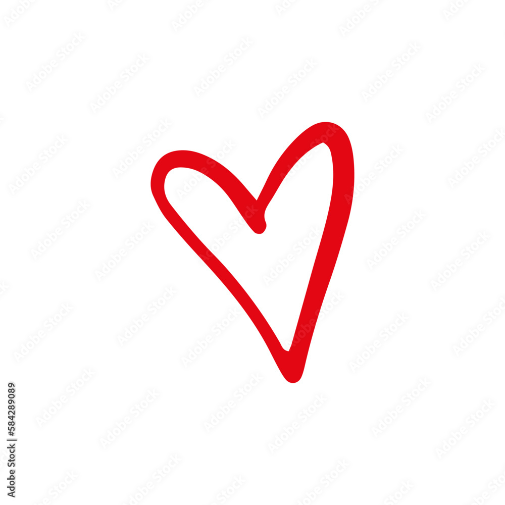 Heart in doodle style. Symbol of Valentine's Day and love. Shapes For Create Your Own Art. Abstract contemporary modern trendy vector. Design for card, print , logos, branding, mood boards, poster Heart in doodle style. Symbol of Valentine's Day and love. Shapes For Create Your Own Art. Abstract contemporary modern trendy vector. Design for card, print , logos, branding, mood boards, poster