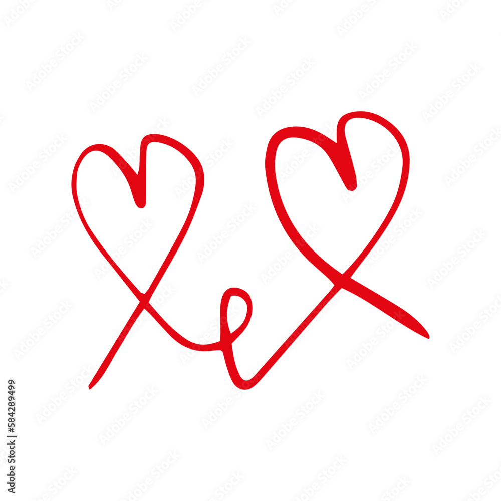 Heart in doodle style. Symbol of Valentine's Day and love. Shapes For Create Your Own Art. Abstract contemporary modern trendy vector. Design for card, print , logos, branding, mood boards, poster Heart in doodle style. Symbol of Valentine's Day and love. Shapes For Create Your Own Art. Abstract contemporary modern trendy vector. Design for card, print , logos, branding, mood boards, poster