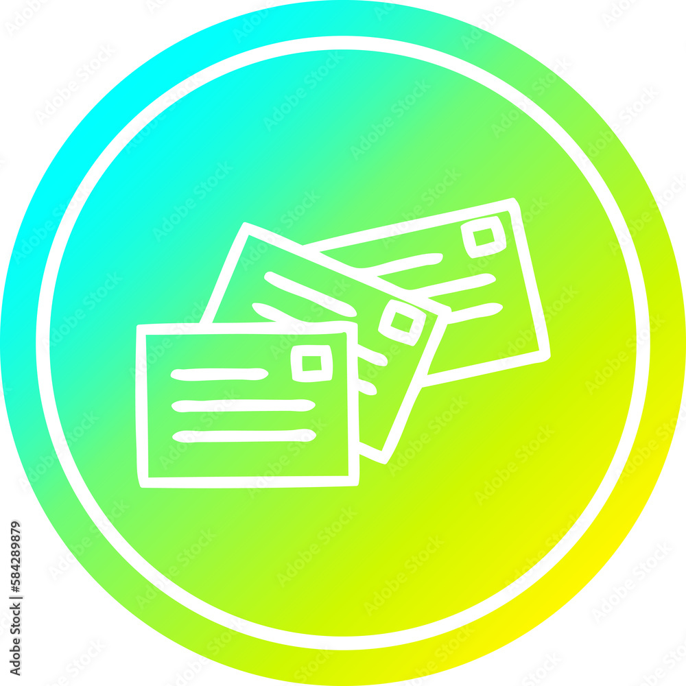 stack of letters circular in cold gradient spectrum stack of letters circular in cold gradient spectrum