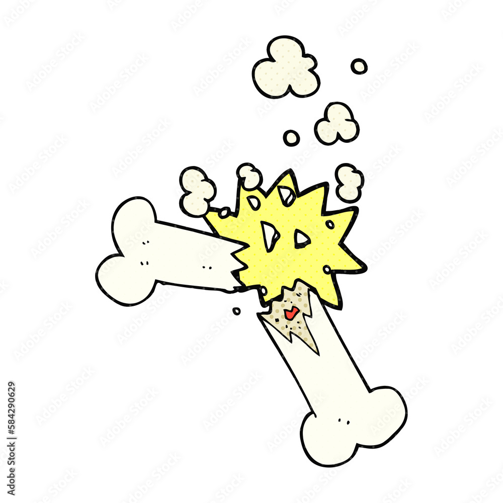 Naklejka premium cartoon broken bone