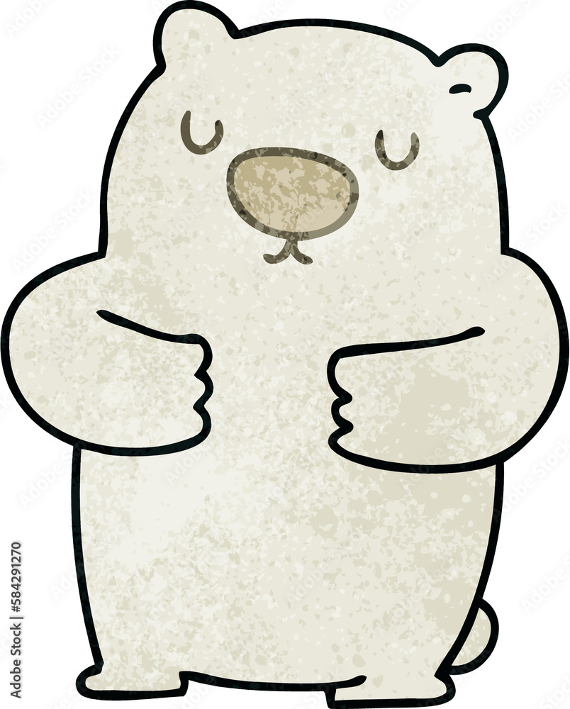 quirky hand drawn cartoon polar bear quirky hand drawn cartoon polar bear