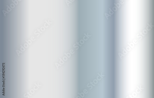 Metal silver gradient. Gray shiny aluminum shapes. Vector chrome plate button