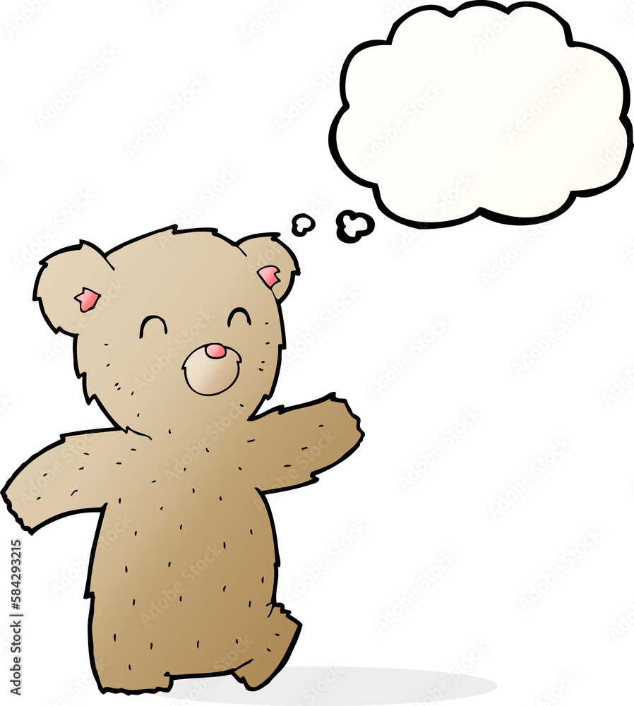 cartoon teddy bear with thought bubble cartoon teddy bear with thought bubble