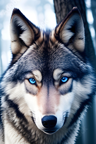 Blue eyed Wolf