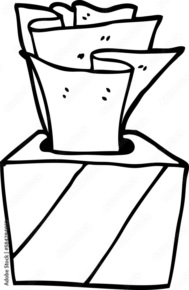 line drawing cartoon box of tissues line drawing cartoon box of tissues