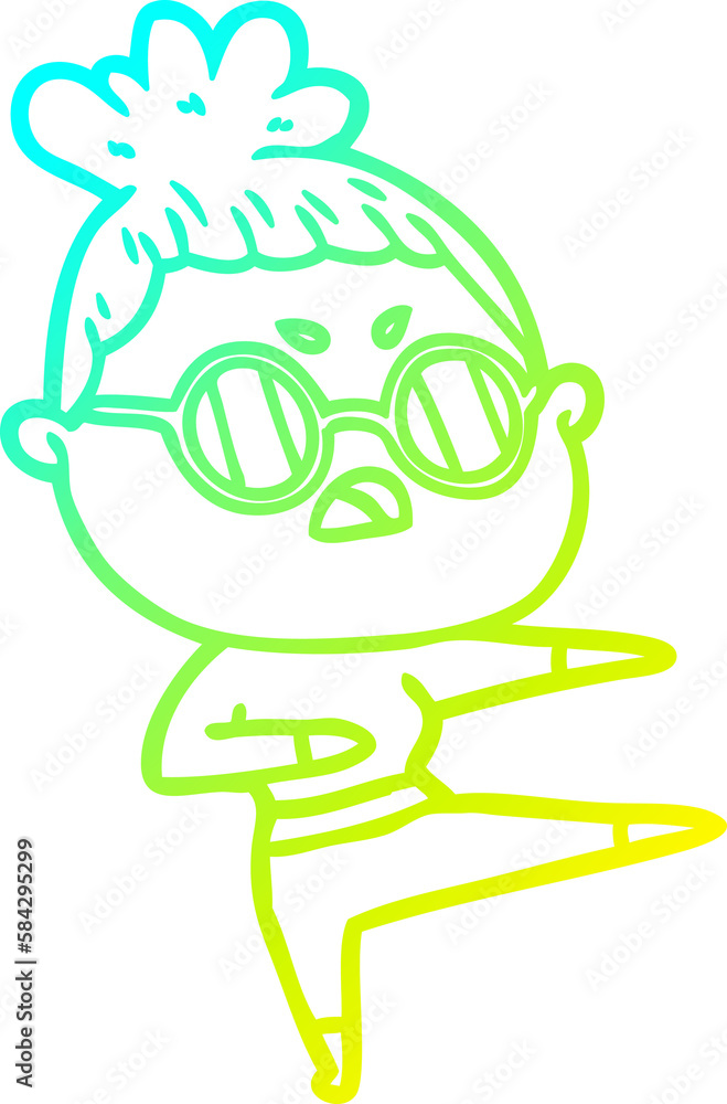 cold gradient line drawing cartoon annoyed woman cold gradient line drawing cartoon annoyed woman