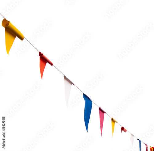 Colourful Red, White & Blue Bunting Flags At A Village Fete © Peter Greenway