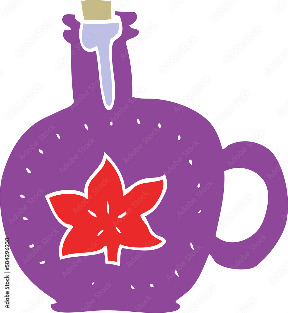 flat color illustration of a cartoon maple syrup flat color illustration of a cartoon maple syrup