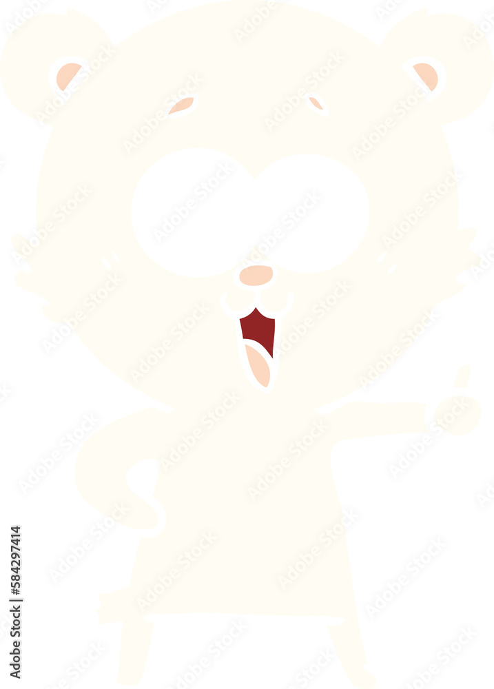 laughing teddy bear flat color style cartoon laughing teddy bear flat color style cartoon