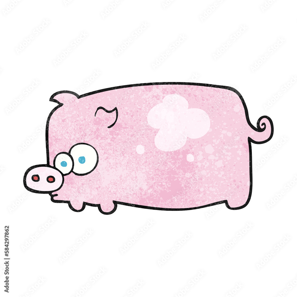 textured cartoon pig textured cartoon pig
