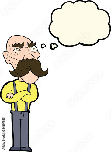 Wallpaper Mural cartoon angry old man with thought bubble Torontodigital.ca