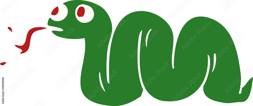 Obraz premium cartoon doodle snake