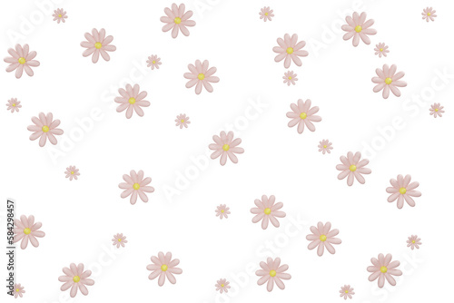 daisy Flower, icon, pepper 3D illustration