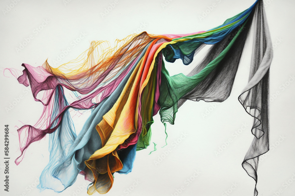 Fototapeta premium drapery in wind¸generative ai,