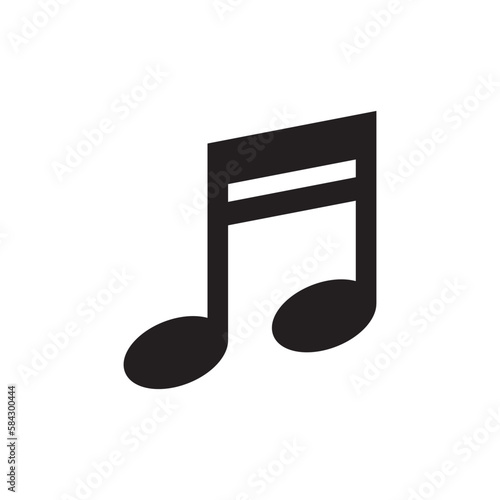 Melody icon in trendy flat style isolated on black background. Melody icon page symbol for your website design Calender icon logo, app, UI. Vector illustration Music icon, EPS10.