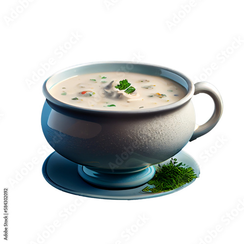 Clam chowder png, Transparent background