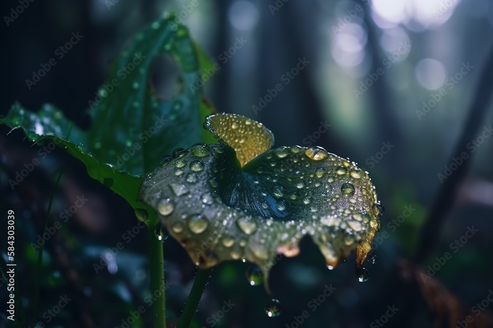 fresh flower with water droplet, morning dew, generative ai fresh flower with water droplet, morning dew, generative ai