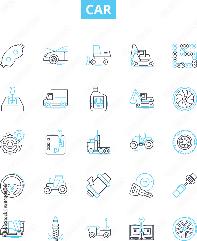 Car vector line icons set. Car, Automobile, Vehicle, Sedan, Racecar, Motorcar, Classic illustration outline concept symbols and signs Car vector line icons set. Car, Automobile, Vehicle, Sedan, Racecar, Motorcar, Classic illustration outline concept symbols and signs