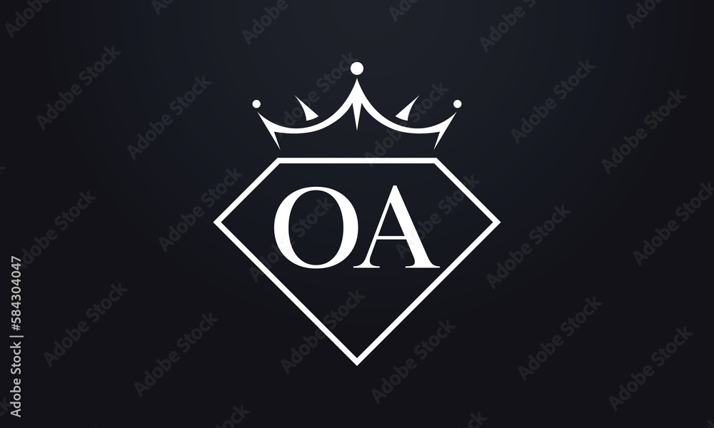 Diamond crown vector. Luxury queen logo for jewelry vector with letters Diamond crown vector. Luxury queen logo for jewelry vector with letters