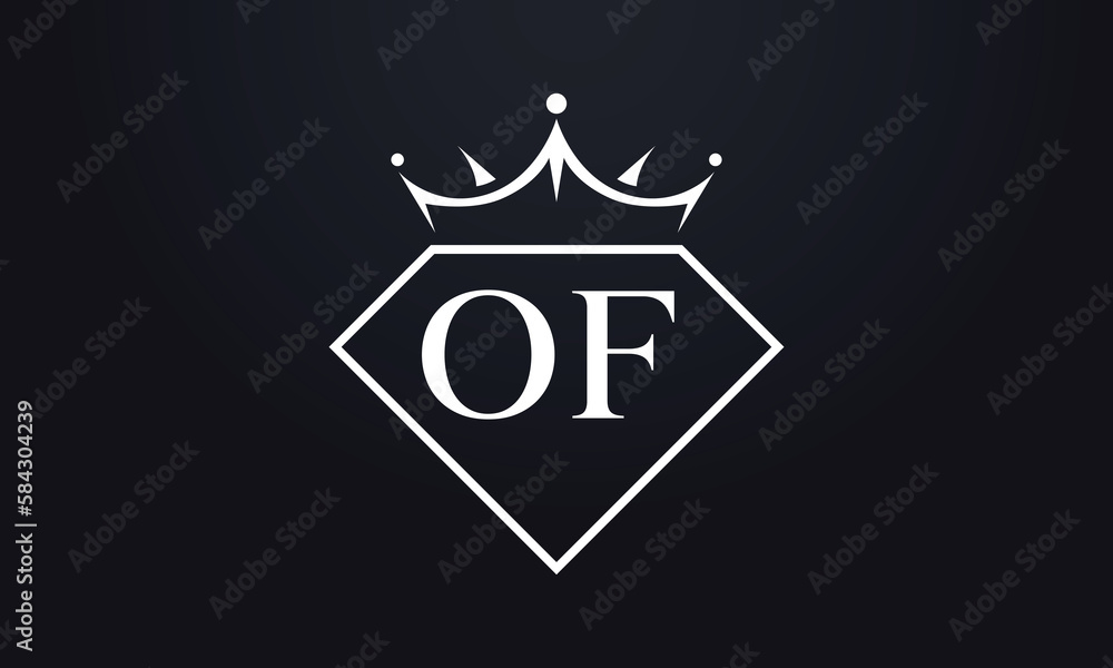 Diamond crown vector. Luxury queen logo for jewelry vector with letters Diamond crown vector. Luxury queen logo for jewelry vector with letters