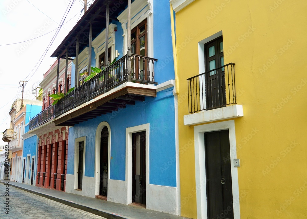 Bright buildings on Old san Juan Street