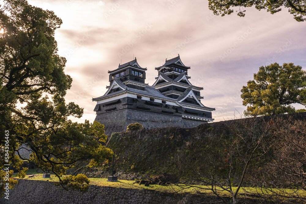 Tenshu of Kumamoto castle in kumamoto city, kyushu, japan Tenshu of Kumamoto castle in kumamoto city, kyushu, japan