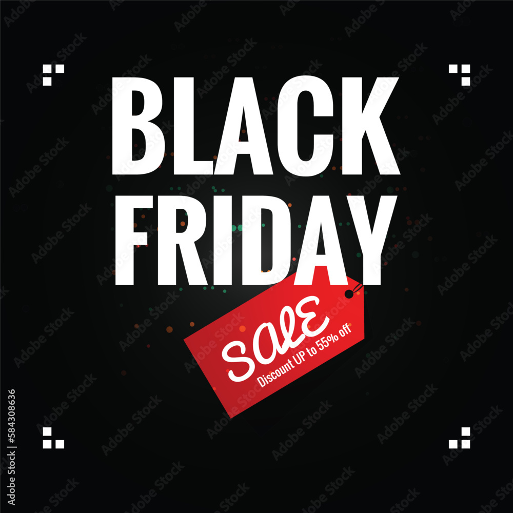 Fototapeta premium black Friday sale banner with white brush stroke abstract