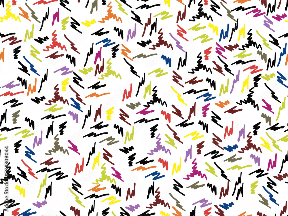 Lightning Bolts Marks Ditzy Seamless Repeating Pattern
