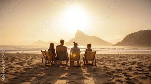 Sun, Sand, and Family Love: Your Dream Beach Vacation, GENERATIVE AI © nishihata