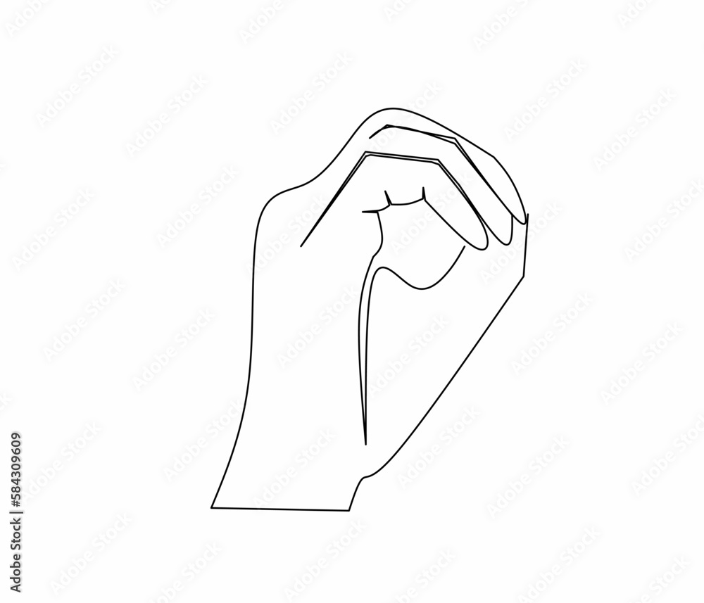 one line illustration of various styles of cool human fingers one line illustration of various styles of cool human fingers