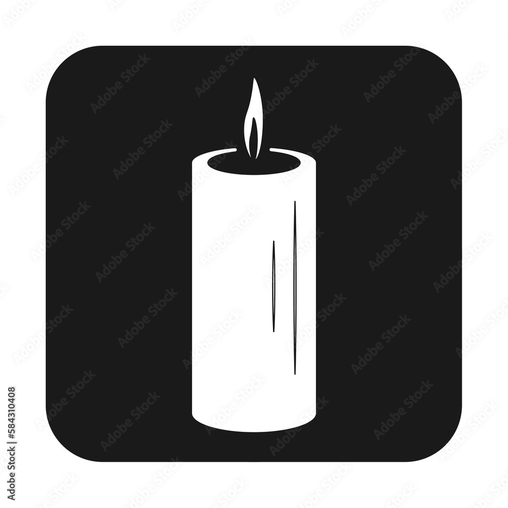Simple illustration of candle icon Concept for Halloween day Simple illustration of candle icon Concept for Halloween day