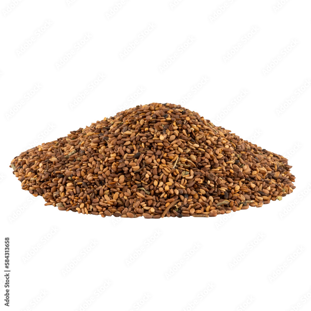 shelled sesame on white backround