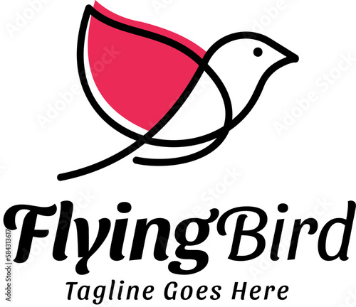 vector Bird line logo design